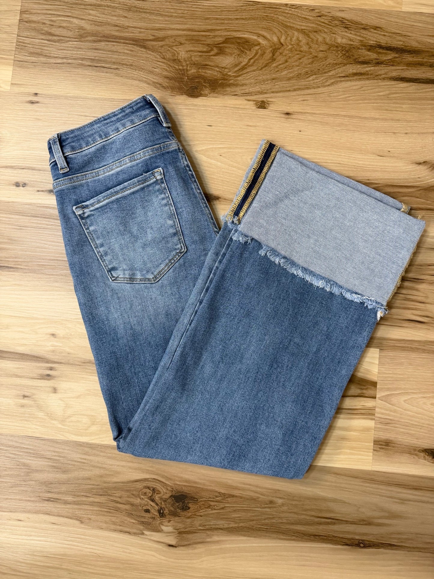 THE CHENEY MID RISE WIDE LEG JEAN