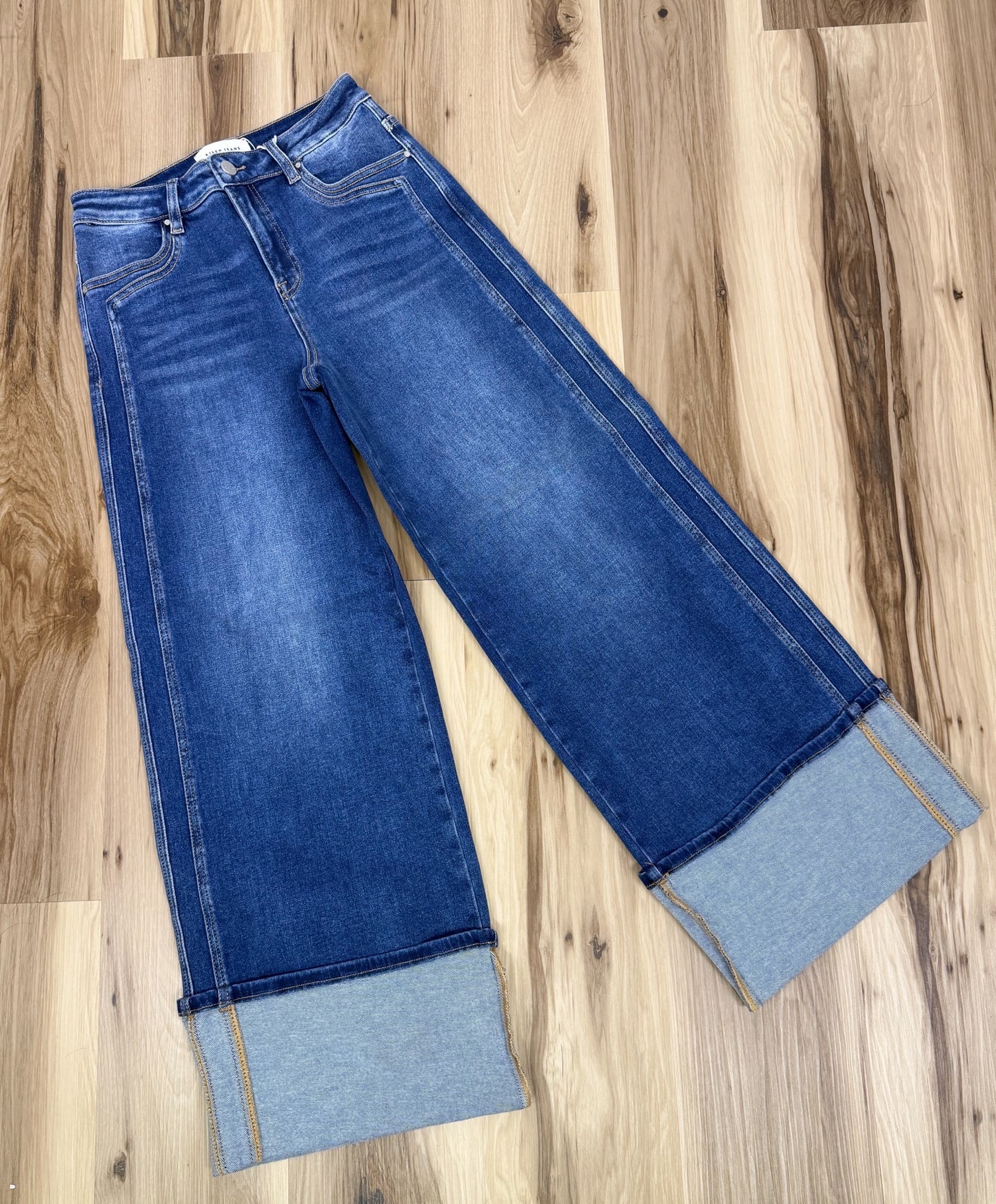 THE EDEN WIDE LEG CUFFED JEAN
